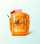 Vector realistic school bag back to school ad