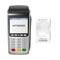 Vector Realistic Silver 3d Payment Machine. POS Terminal with Receipt Closeup Isolated on White Background. Design