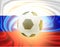 Vector realistic soccer ball russian flag worldcup