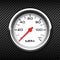 Vector realistic speedometer on carbon background