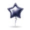 Vector realistic star shape balloon with lace