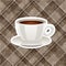 Vector realistic sticker icon with cup of coffee