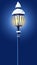 Vector realistic streetlight with snowcap new year