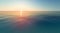 Vector realistic sunset and sea water