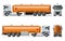 Vector realistic tanker truck template isolated