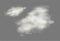 Vector realistic transparent isolated cloud. Cloudy fluffy sky illustration. Storm, rain cloud effects