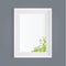 Vector realistic white picture frame