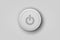 Vector Realistic White Power Plastic Knob Closeup. Circle Button Icon, Design Template of Power Volume Playback Control