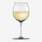 Vector realistic wineglass with white wine icon on transparent background. Design template in EPS10.