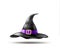 Vector realistic witch pointed hat with buckle