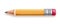 Vector realistic yellow wood pencil rubber eraser