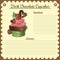 Vector recipe. Dark chocolate cupcake