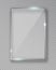 Vector rectangle shiny glass frame isolated