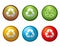 Vector recycle buttons icons