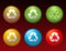 Vector recycle buttons icons symbols