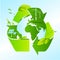 Vector recycle earth