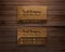 Vector recycled paper business cards on wooden