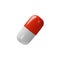 Vector red angle 3d render medical pill