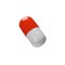 Vector red angle 3d render medical pill