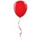 Vector red balloon ribbon