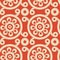Vector red and beige seamless pattern. Vintage stylish slavic ornament