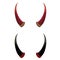 Vector Red and black devil horns isolated