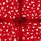 Vector - Red Bow over red Christmas wrapping paper. Christmas card. Happy New Year card