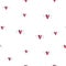 Vector red mini small hearts insulated on white background. Seamless pattern for textile design. Animation illustrations