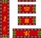 Vector red ornaments of indian aztecs