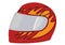 vector red racing helmet