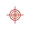 Vector red sniper scope aim, target icon