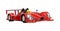 Vector red spider racing cars and flags