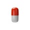 Vector red vertical 3d render medical pill