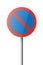 Vector Red and White Round Prohibition No Parking Sign Icon. Stop Traffic Sign Frame Closeup Isolated on a White