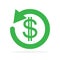 Vector refund money icon