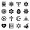 Vector Religion icon set