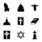 Vector religion icons set