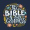 Vector religions lettering - The Bible is our compass. Modern lettering.