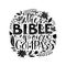 Vector religions lettering - The Bible is our compass. Modern lettering.