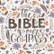 Vector religions lettering - The Bible is our compass. Modern lettering.