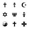 Vector religious symbols icon set