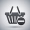 Vector remove from shopping basket icon