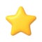 Vector render Yellow star icon.