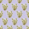 Vector repeat seamless pattern with small bouquet flowers.