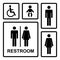 Vector restroom icons set