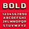 Vector Retro 3D Font with shadow