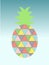 Vector Retro, Flat Design Polygon Pineapple Illustration