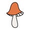 Vector retro groovy mushroom