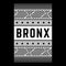 Vector retro illustration on the theme of Bronx. Urban. Modern. Stylized vintage grunge white typography, t-shirt