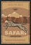 Vector retro poster for safari hunting adventure